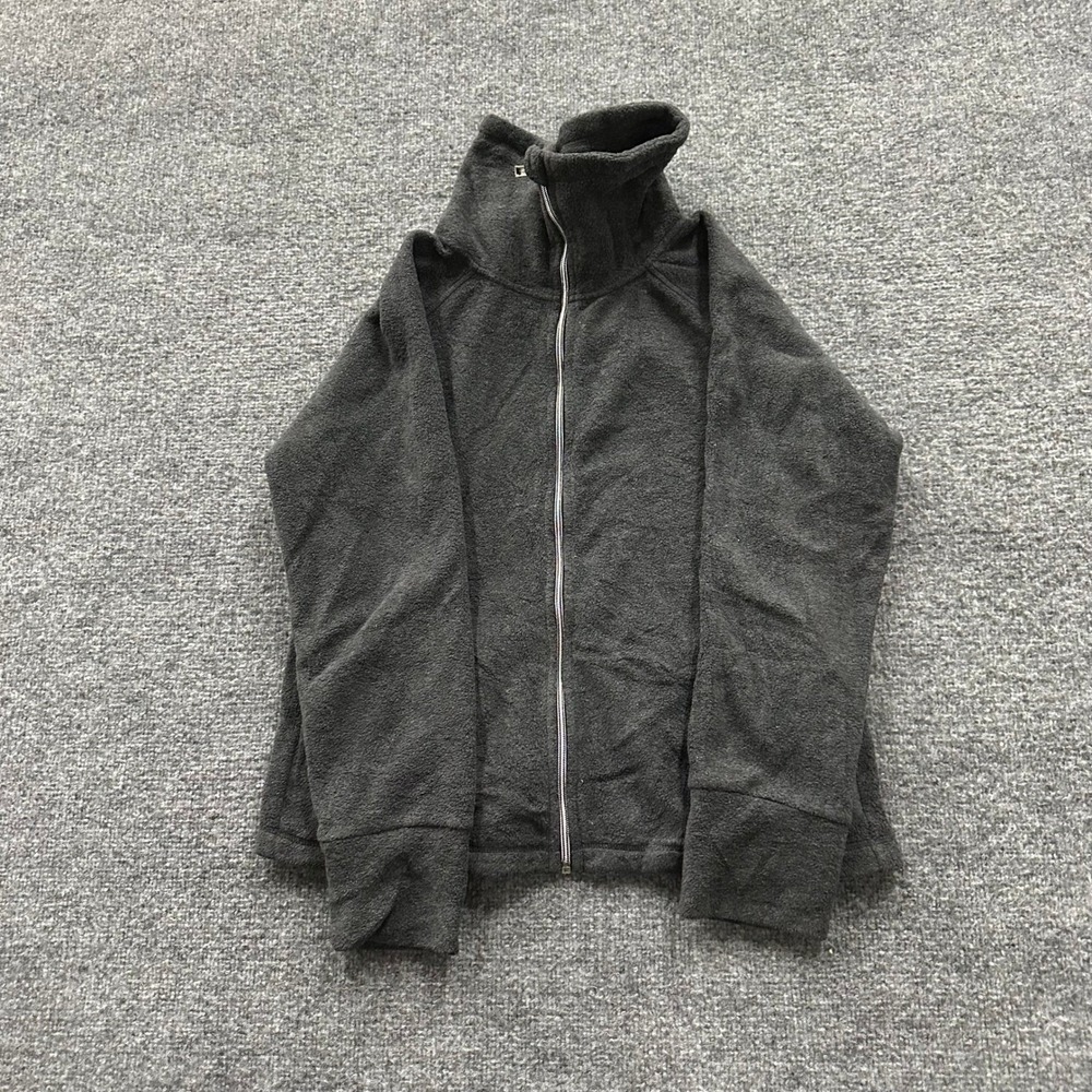 Calvin Klein Fleece Jacket Womens Size M Grey Performance Full Zip Mock Neck